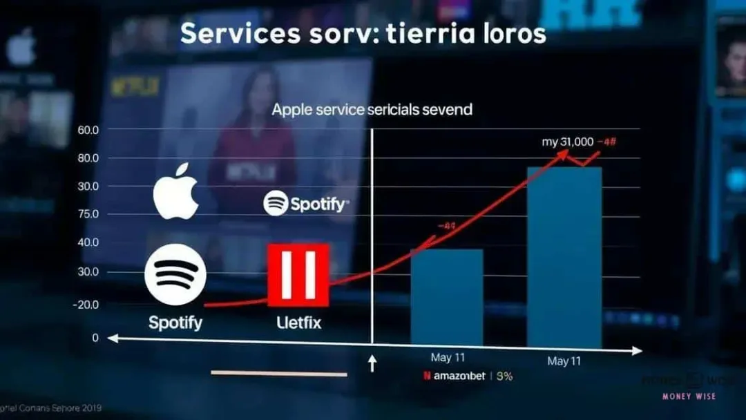 Comparing Apple services revenue with competitors