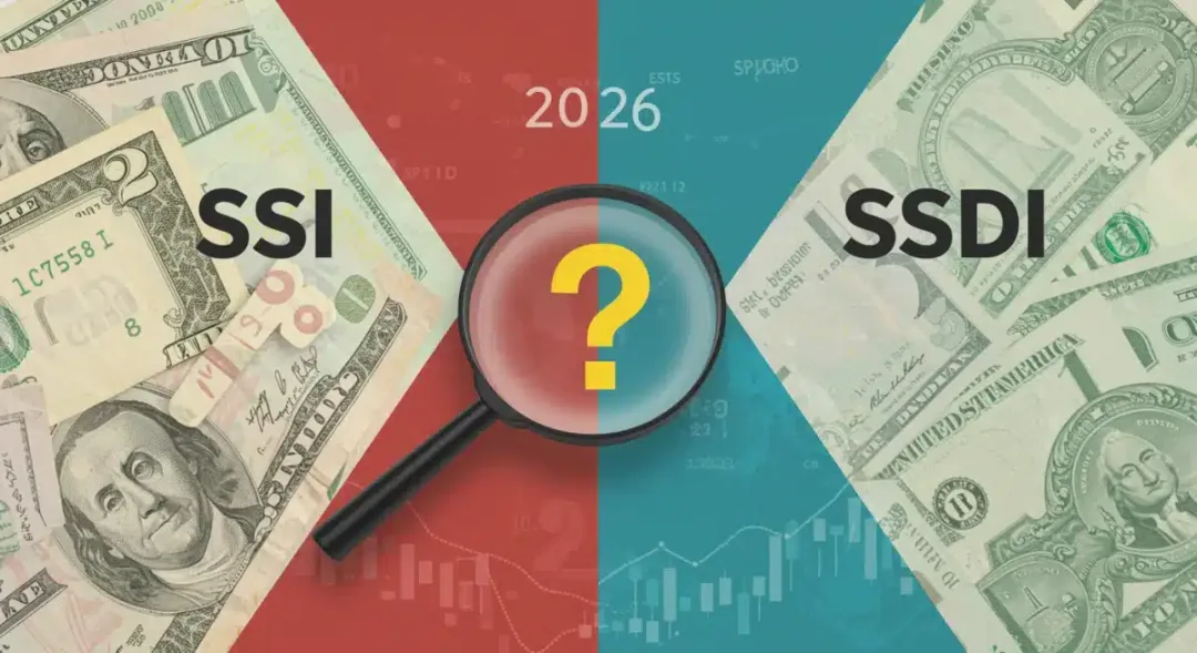 Detailed comparison of SSI versus SSDI federal benefits for 2026, highlighting financial differences.