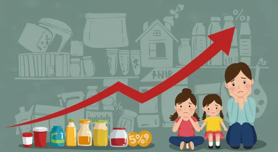 Inflation report showing CPI increase affecting household finances