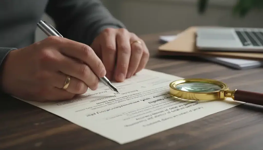 Hands carefully filling out a detailed 2026 federal unemployment claim form