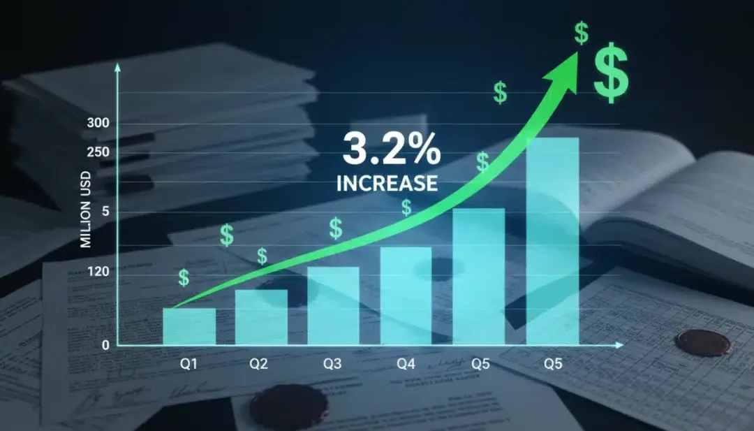 Bar graph illustrating a 3.2% increase in payments, representing the 2026 SSI adjustments