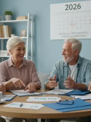 Seniors review documents, planning for Social Security benefits in 2026.