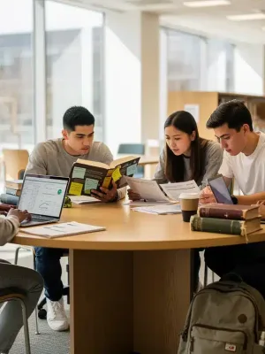 College students studying in a library, representing the impact of financial aid on their education. Pell Grant Rules