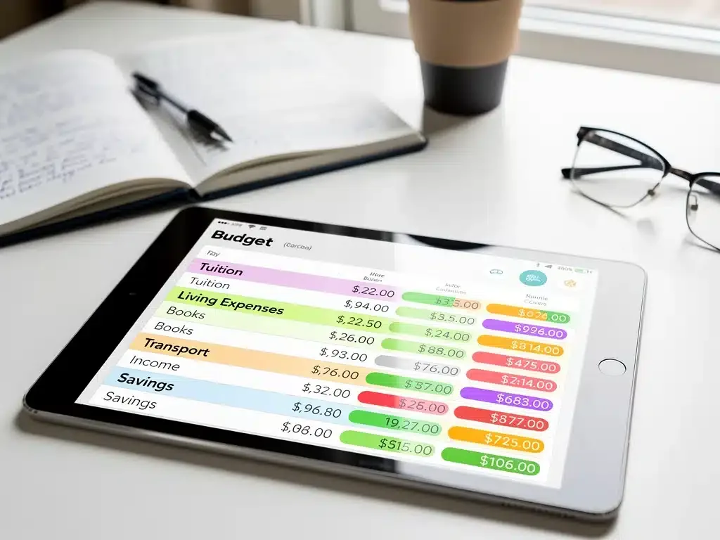 Student budgeting for living expenses and tuition