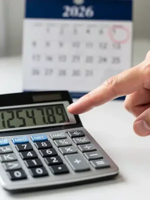 Calculator showing 2026 COLA increase for disability benefits