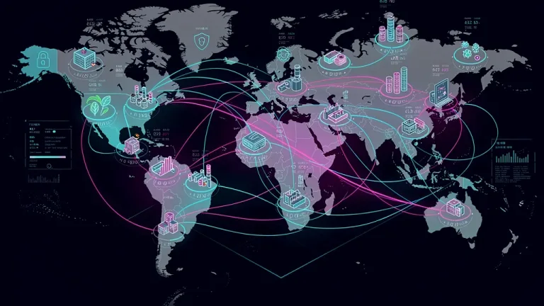 Global fashion supply chain network with digital traceability data