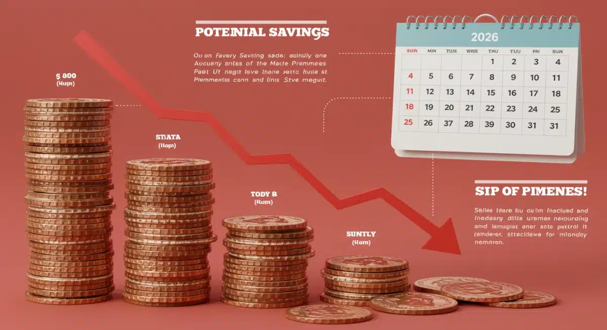 Infographic showing 0 annual savings on Medicare Part B premiums for 2026.