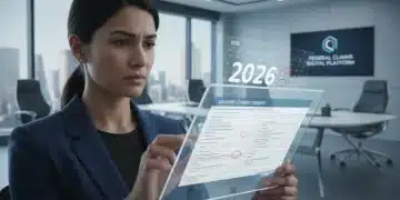Person reviewing 2026 federal unemployment insurance claim forms on a tablet